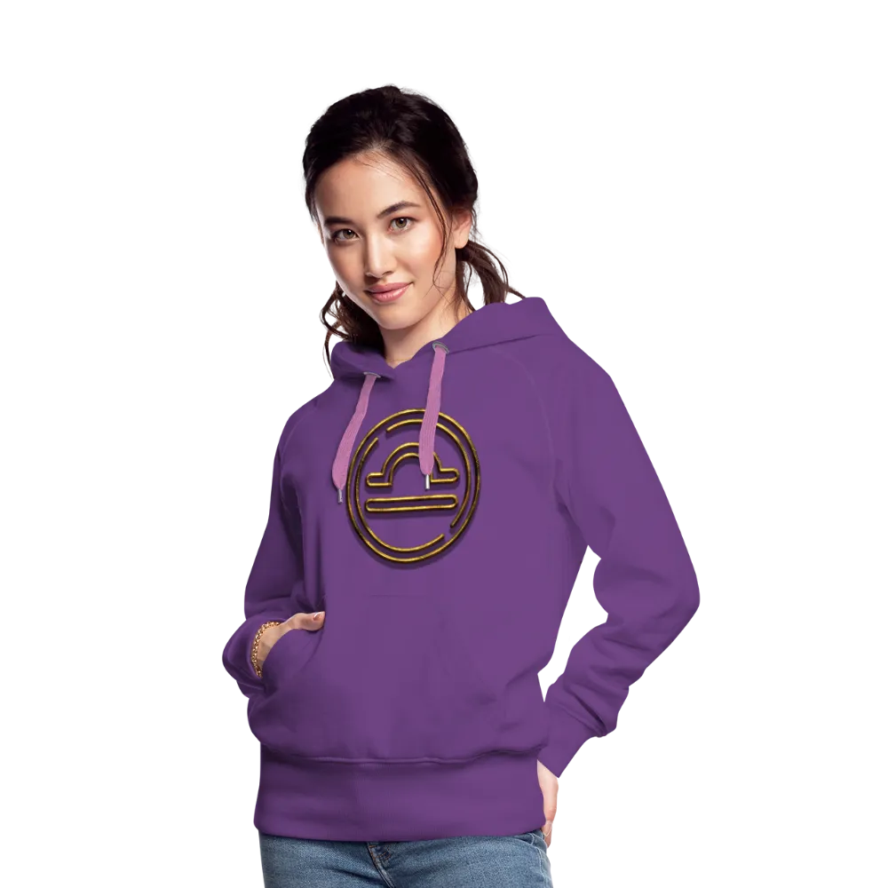 Libra 3D Gold Women’s Premium Hoodie