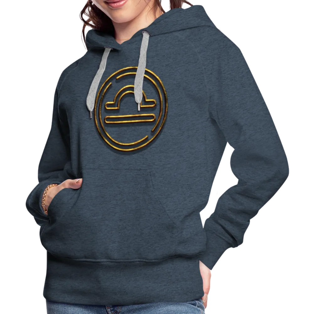 Libra 3D Gold Women’s Premium Hoodie