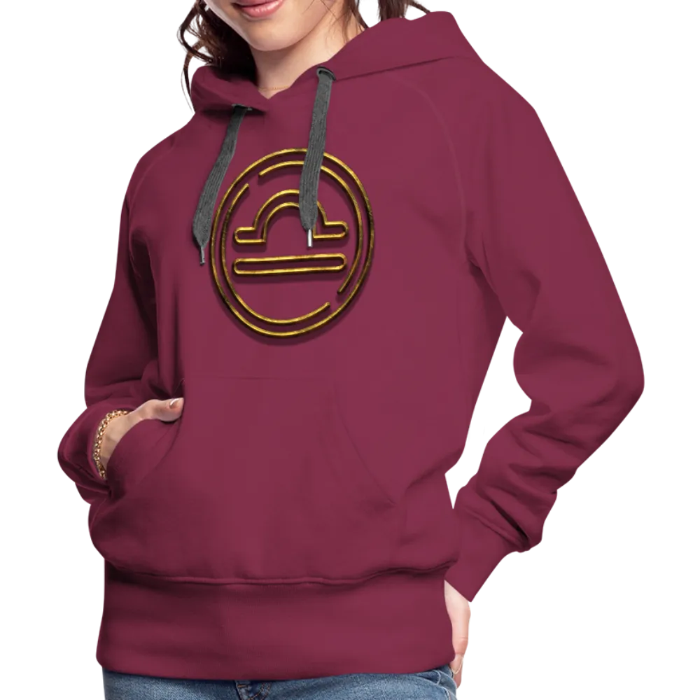 Libra 3D Gold Women’s Premium Hoodie