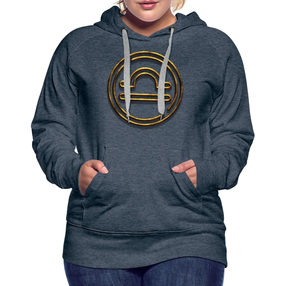 Libra 3D Gold Women’s Premium Hoodie