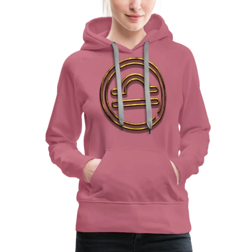 Libra 3D Gold Women’s Premium Hoodie