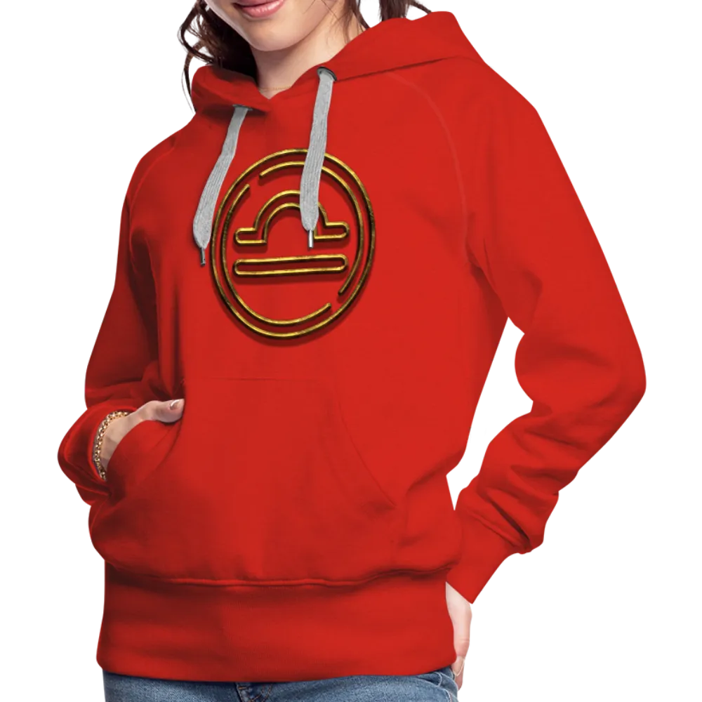Libra 3D Gold Women’s Premium Hoodie