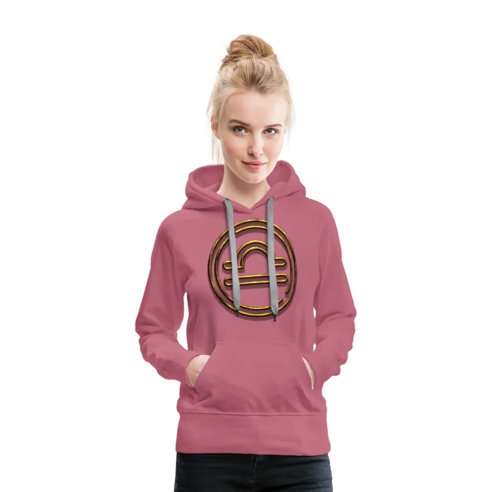 Libra 3D Gold Women’s Premium Hoodie