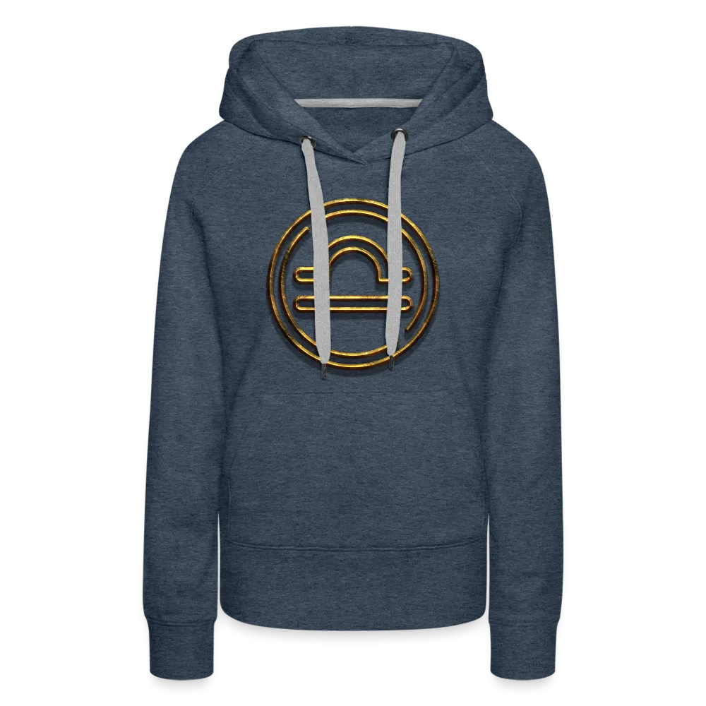 Libra 3D Gold Women’s Premium Hoodie