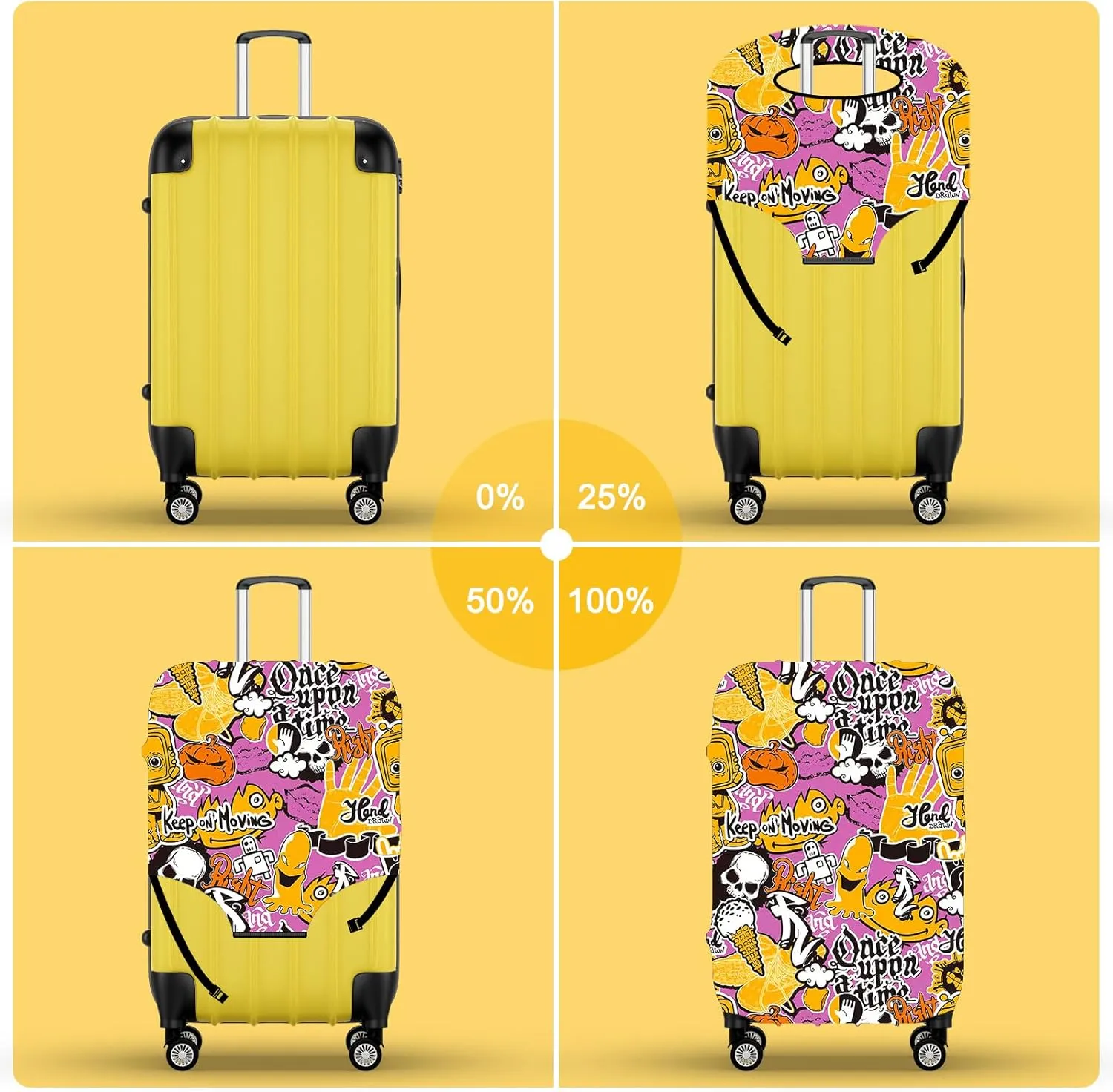 Luggage Covers for Suitcase Protector Tsa Approved Fits 26-28 Inch Luggage, Custom Baggage Cover for Travel Anti Scratch Dirt Washable.