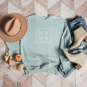 Mama Drop Shoulder Sponge Fleece Crewneck Sweatshirt (Square)