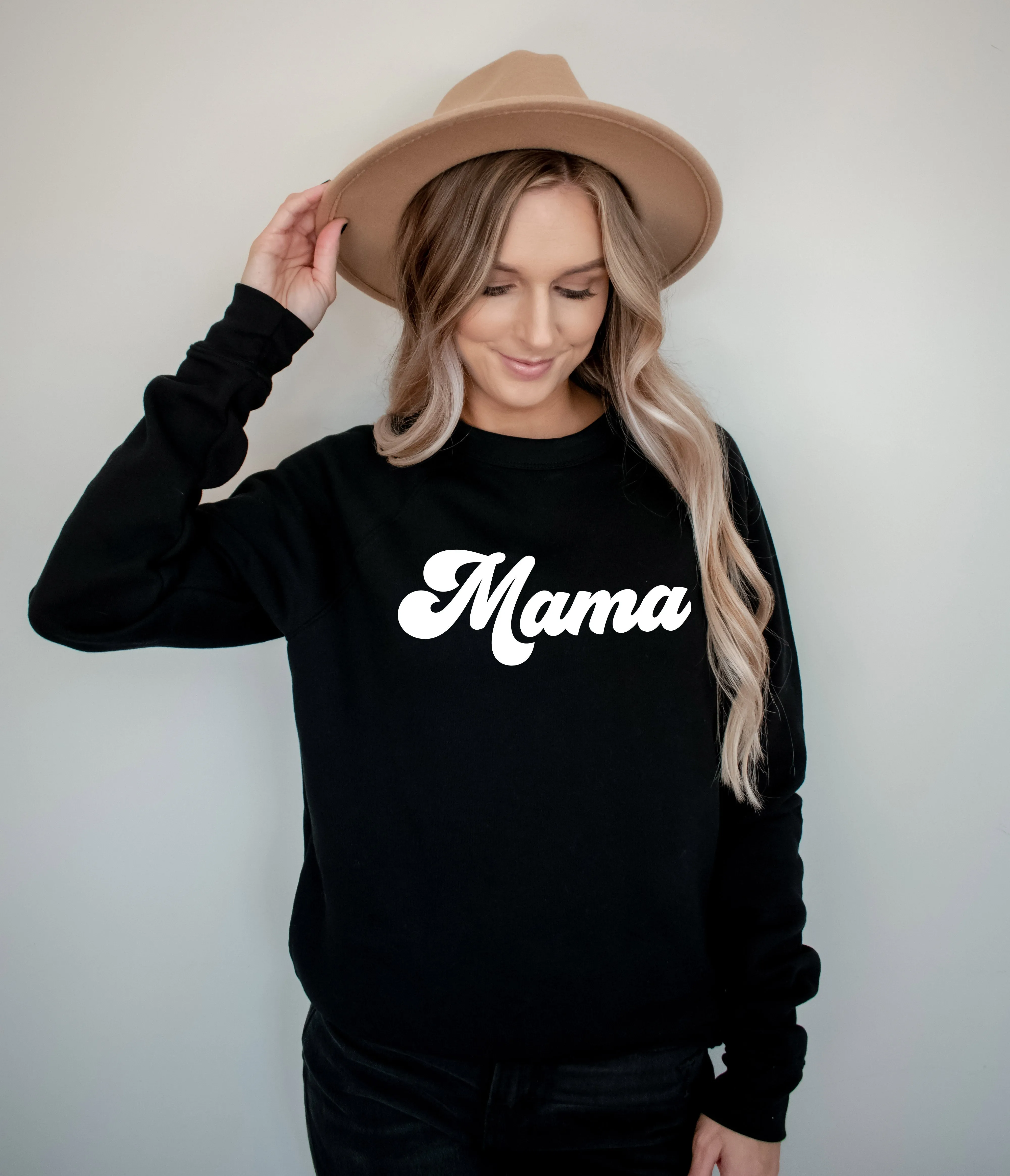 Mama Sponge Fleece Premium Crewneck Sweatshirt (Groovy)