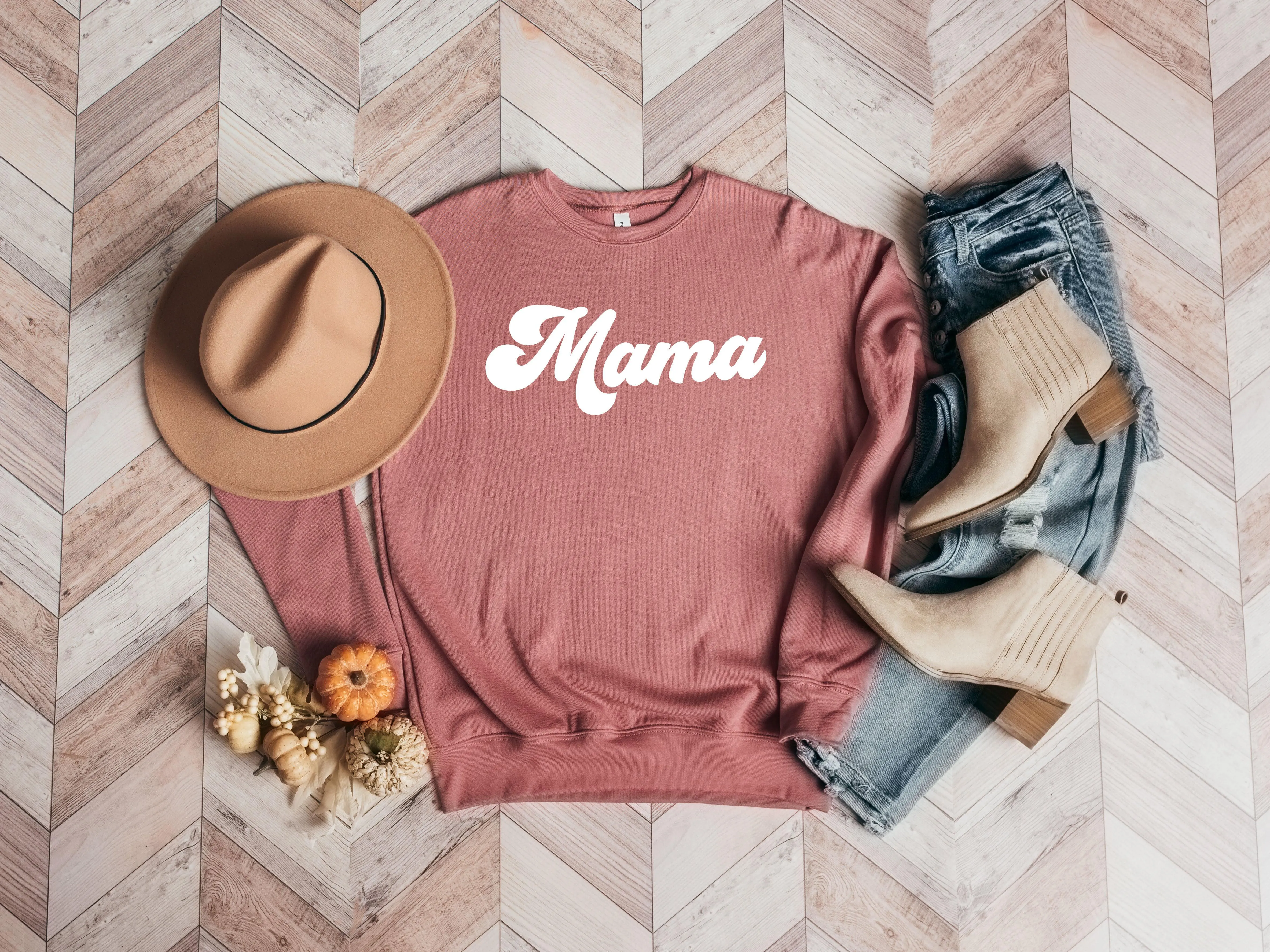 Mama Sponge Fleece Premium Crewneck Sweatshirt (Groovy)