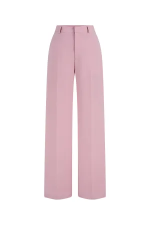Margot Straight Basic Poly Silk Floor Length Pants