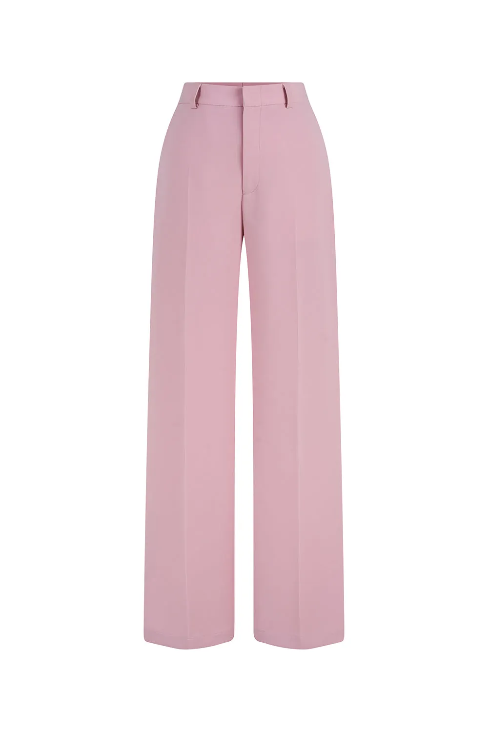 Margot Straight Basic Poly Silk Floor Length Pants