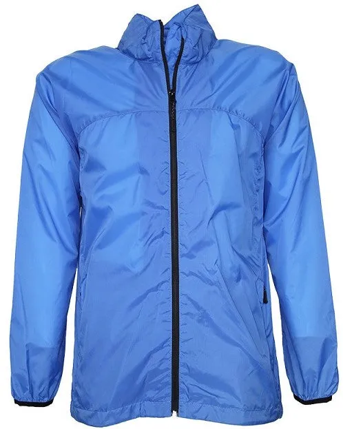 Men's Nylon Concealed Hood Water Resistant Windbreaker