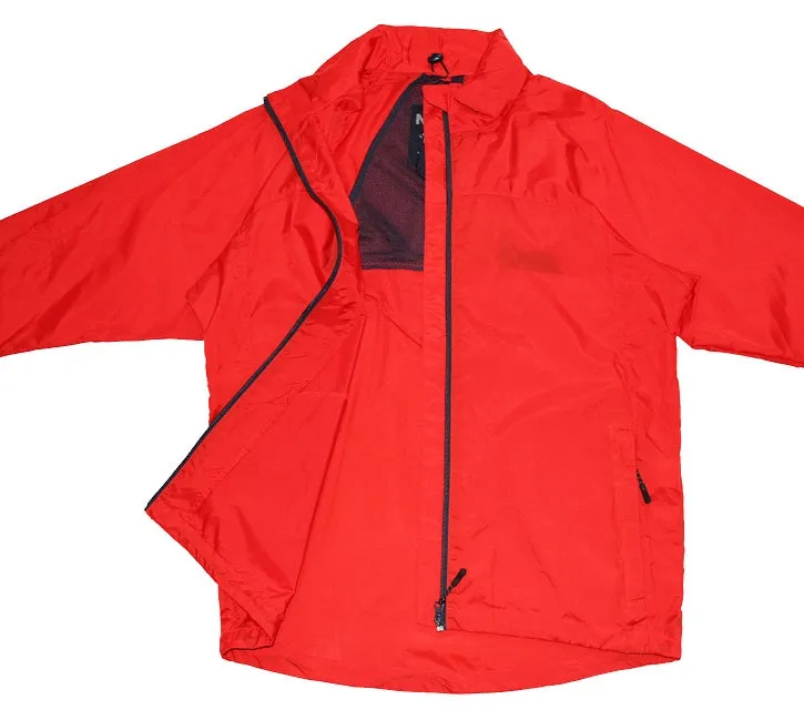 Men's Nylon Concealed Hood Water Resistant Windbreaker