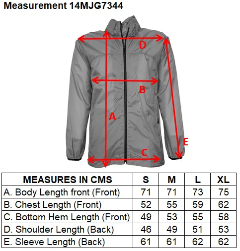 Men's Nylon Concealed Hood Water Resistant Windbreaker