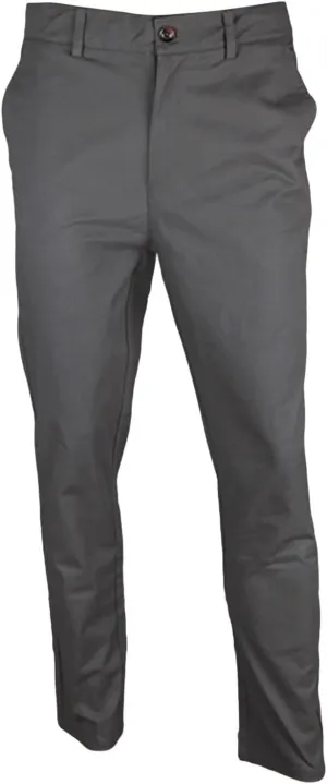 Men's Stretch Skinny Dress Pants Solid Business Flat Front Golf Long Pant Classic Slim Tapered Chino Trousers