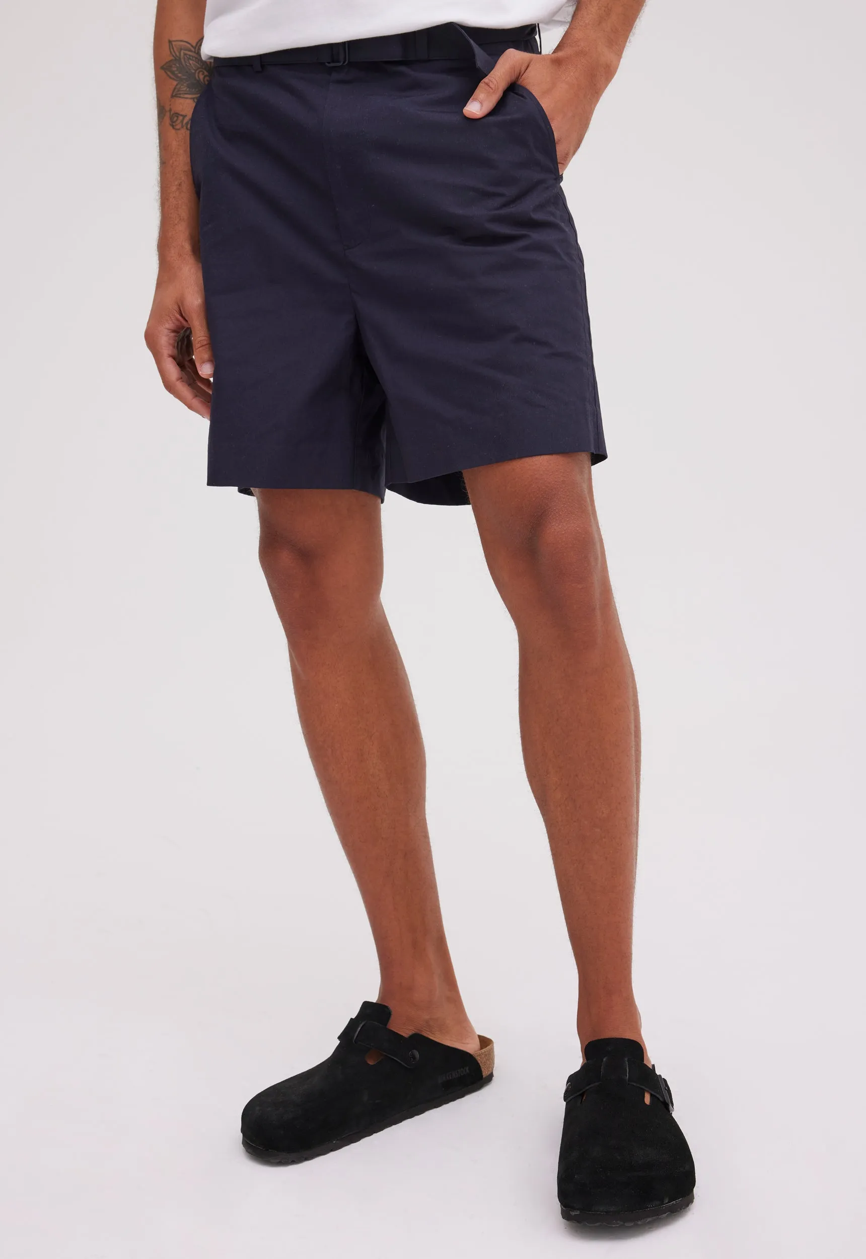 Mile Cotton Short - Darkest Navy