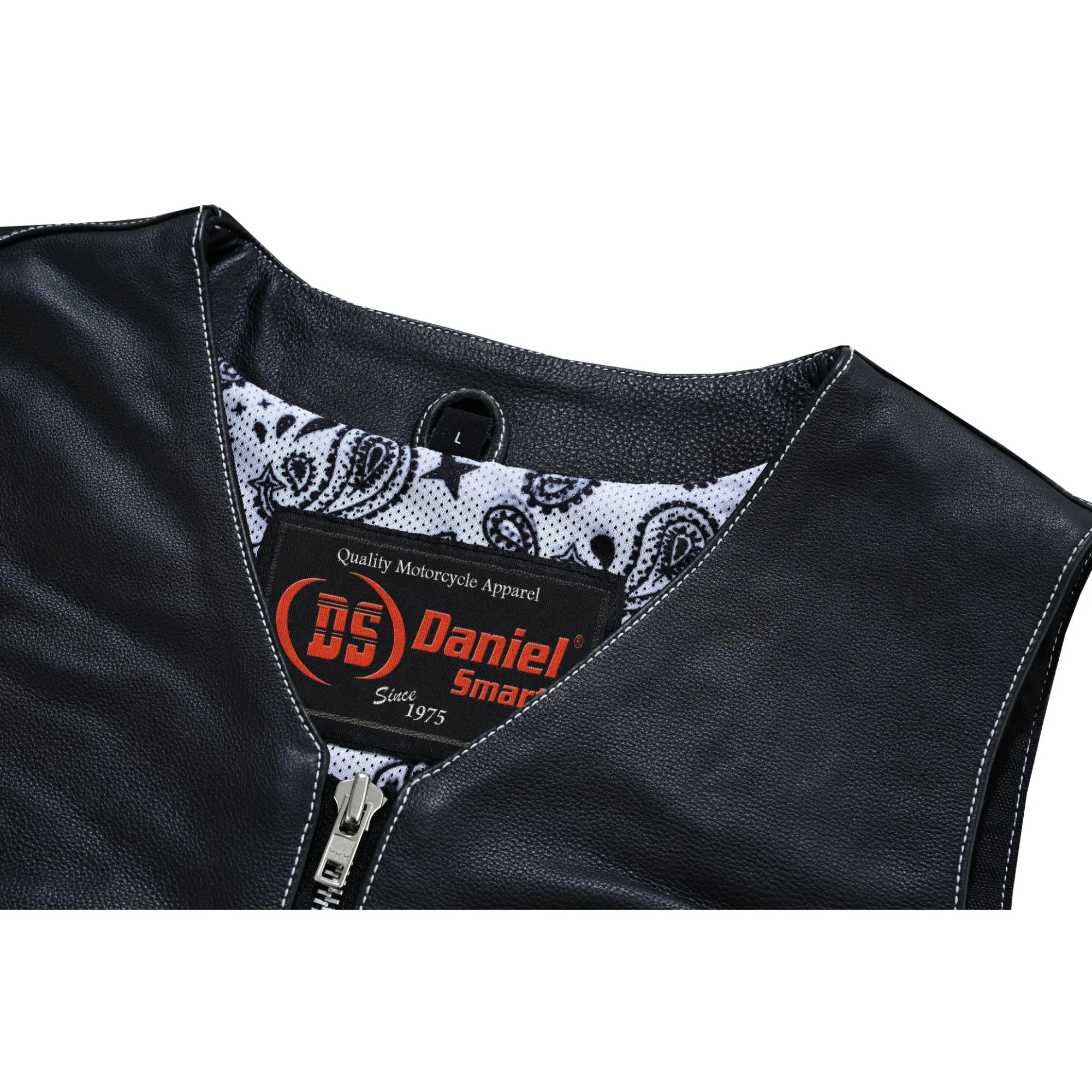 Night Edge Black Ladies Leather Vest