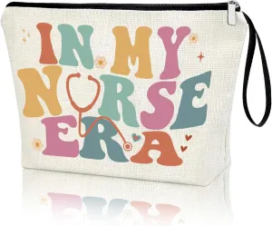 Nurse Gifts Nurse Appreciation Gifts Makeup Bag IN MY NURSE ERA Singer Fans Inspiration Merchandise Travel Cosmetic Zipper Bag Christmas Birthday gifts Thanksgiving Gifts, Newly Nurse Gift