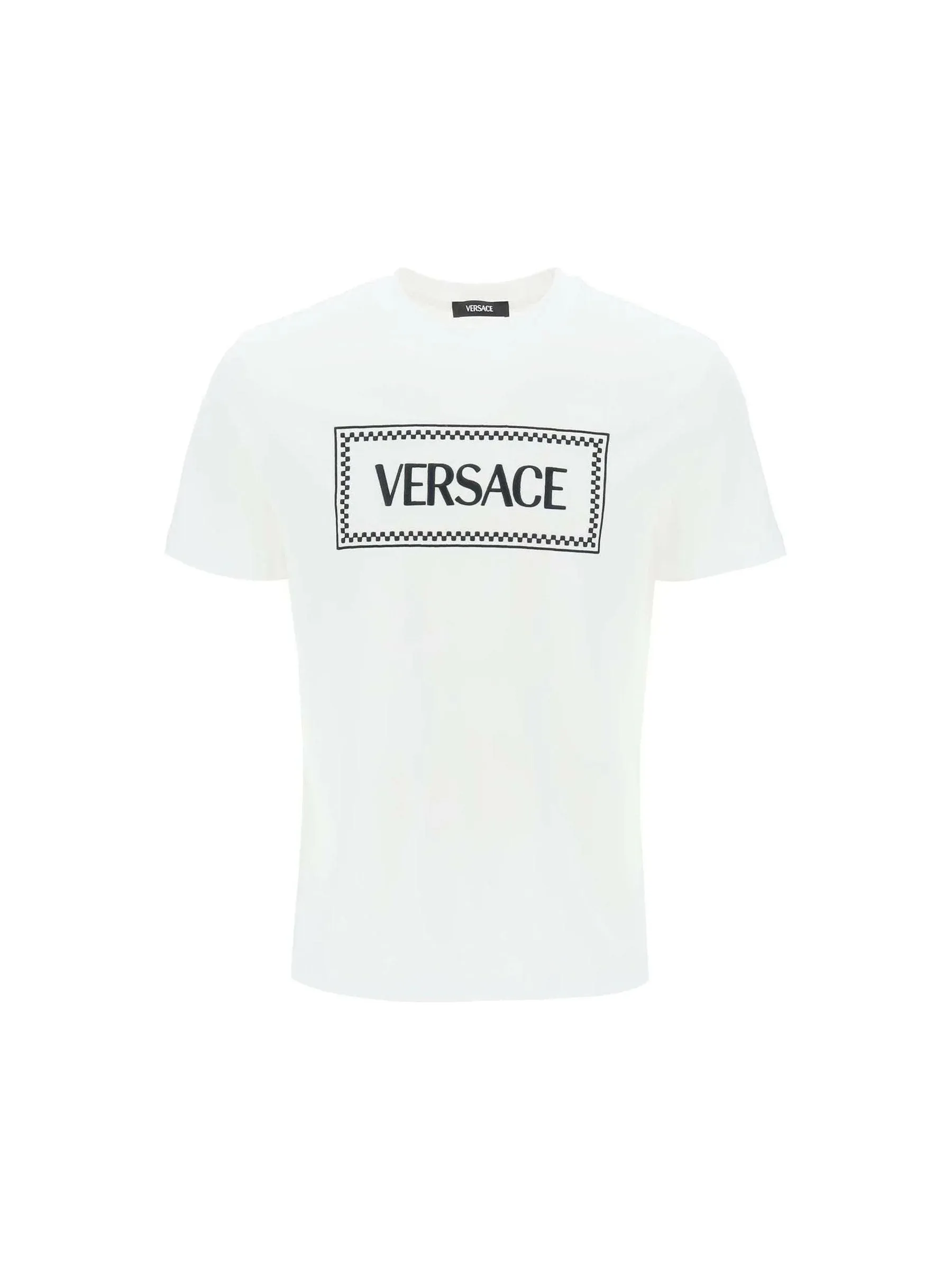 Optical Embroidered Logo Tee