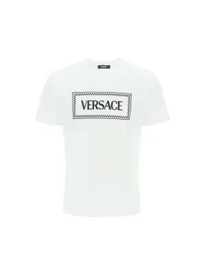 Optical Embroidered Logo Tee