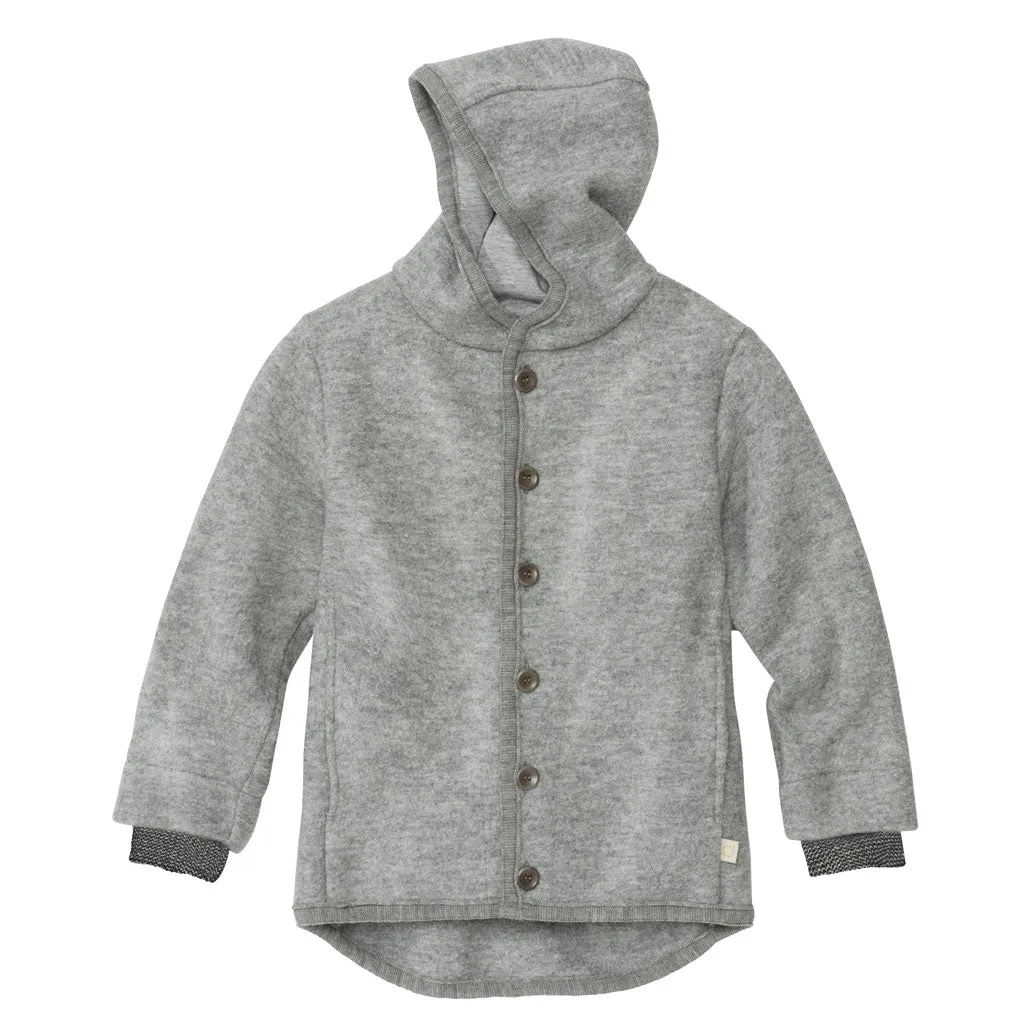 ORGANIC BOILED MERINO WOOL JACKET - gray