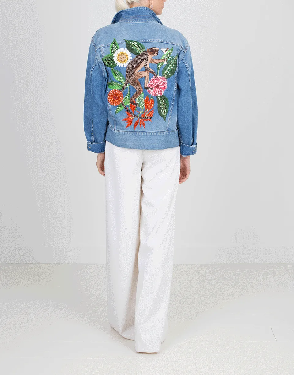 Oversized Embellished Jean Jacket