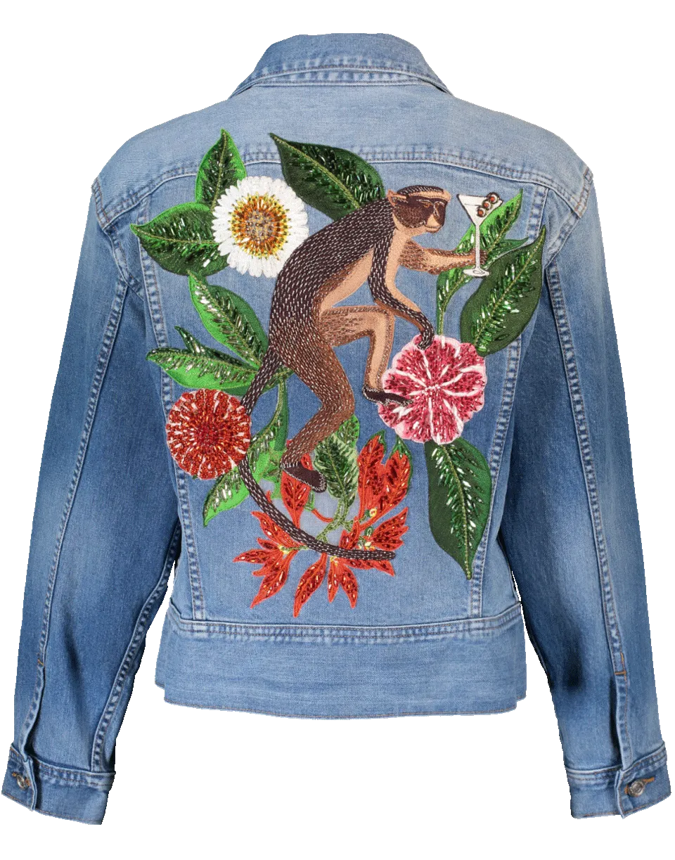 Oversized Embellished Jean Jacket