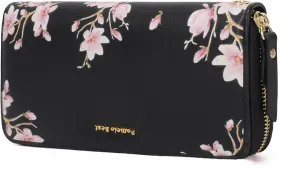 Pomelo Best Womens Wallet RFID Blocking Leather Multi Credit Card Large Capacity Zip Around Wallets Clutch Wristlet Travel Long Purse for Women Black