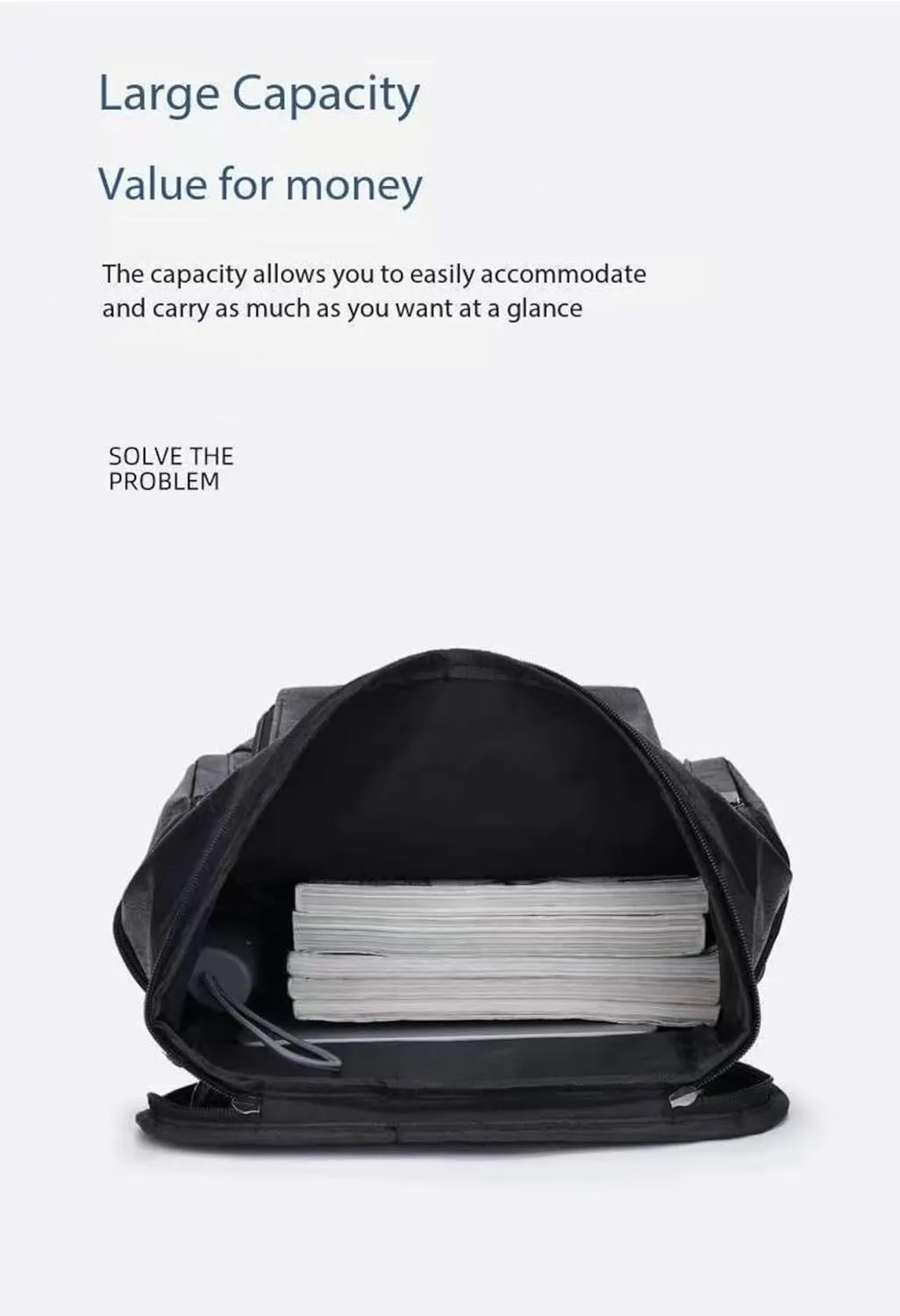 PU leather casual backpack 15.6 inches travel college work backpack business laptop backpack multi-pocket schoolbag (grey1,Backpack)