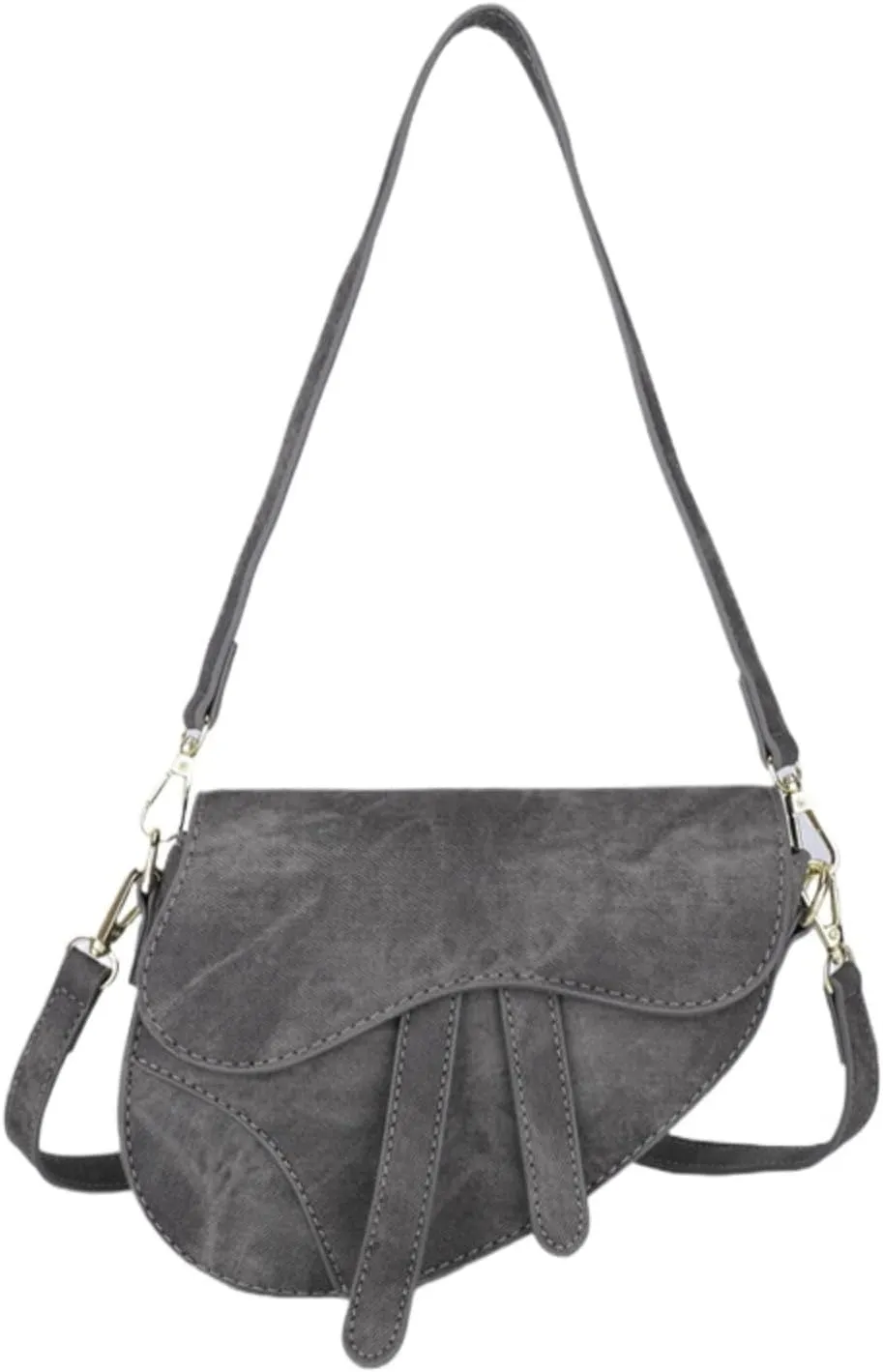 Shoulder Bag for Women Saddle Bag Denim Purse Crossbody Bag with Adjustable Strap