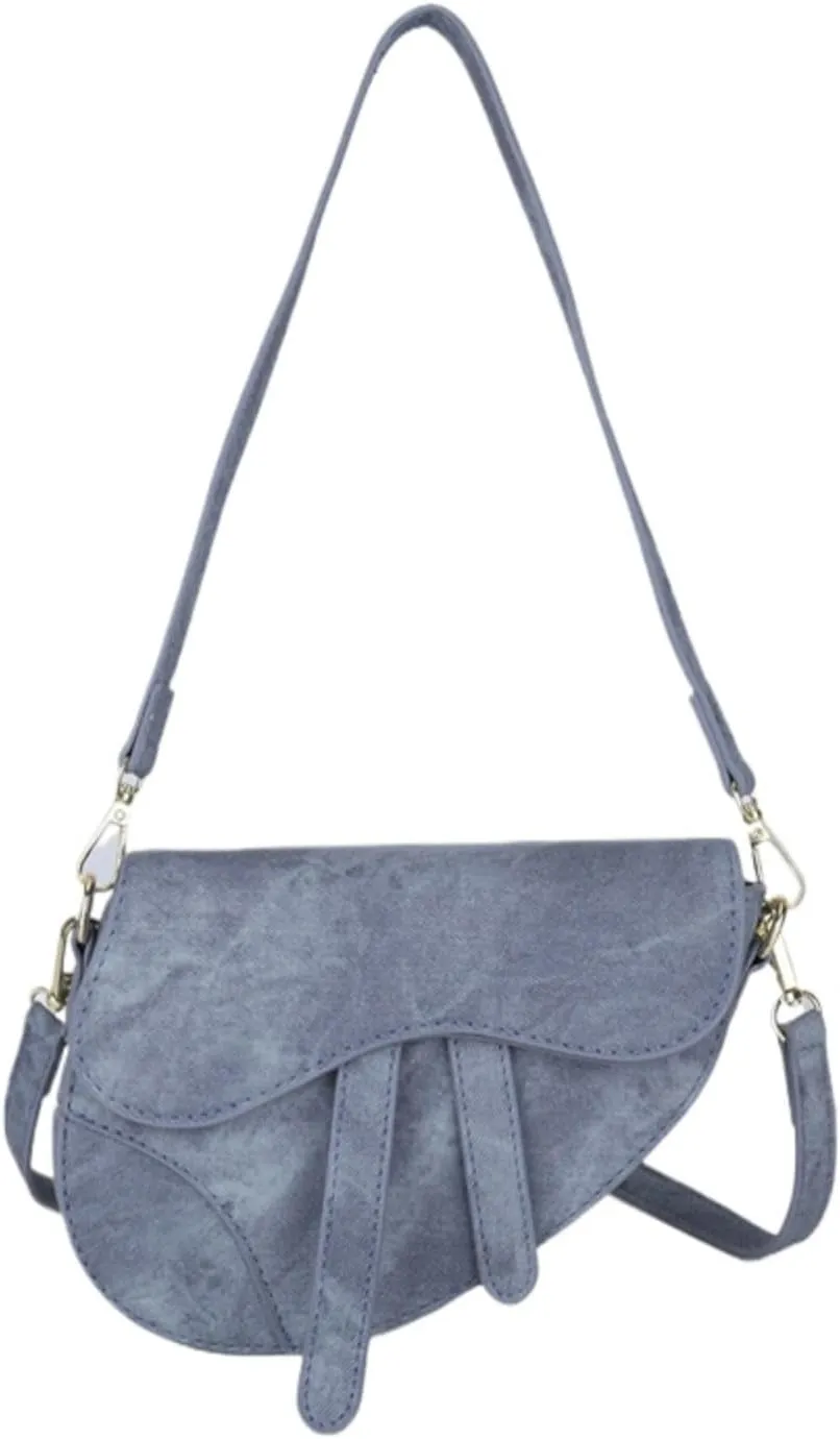 Shoulder Bag for Women Saddle Bag Denim Purse Crossbody Bag with Adjustable Strap
