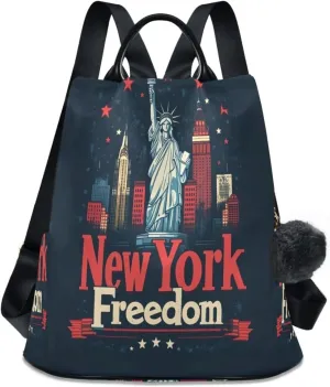 Sinestour City Freedom Backpack Purse Anti-Theft Casual Travel Rucksack Fashion Lightweight Shoulder Bag for Carryon Handbag Women