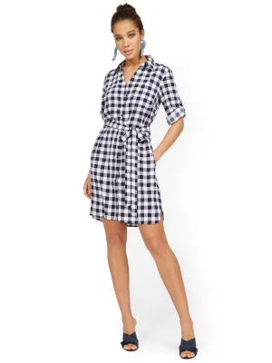 Soft Tie-Front Shirtdress