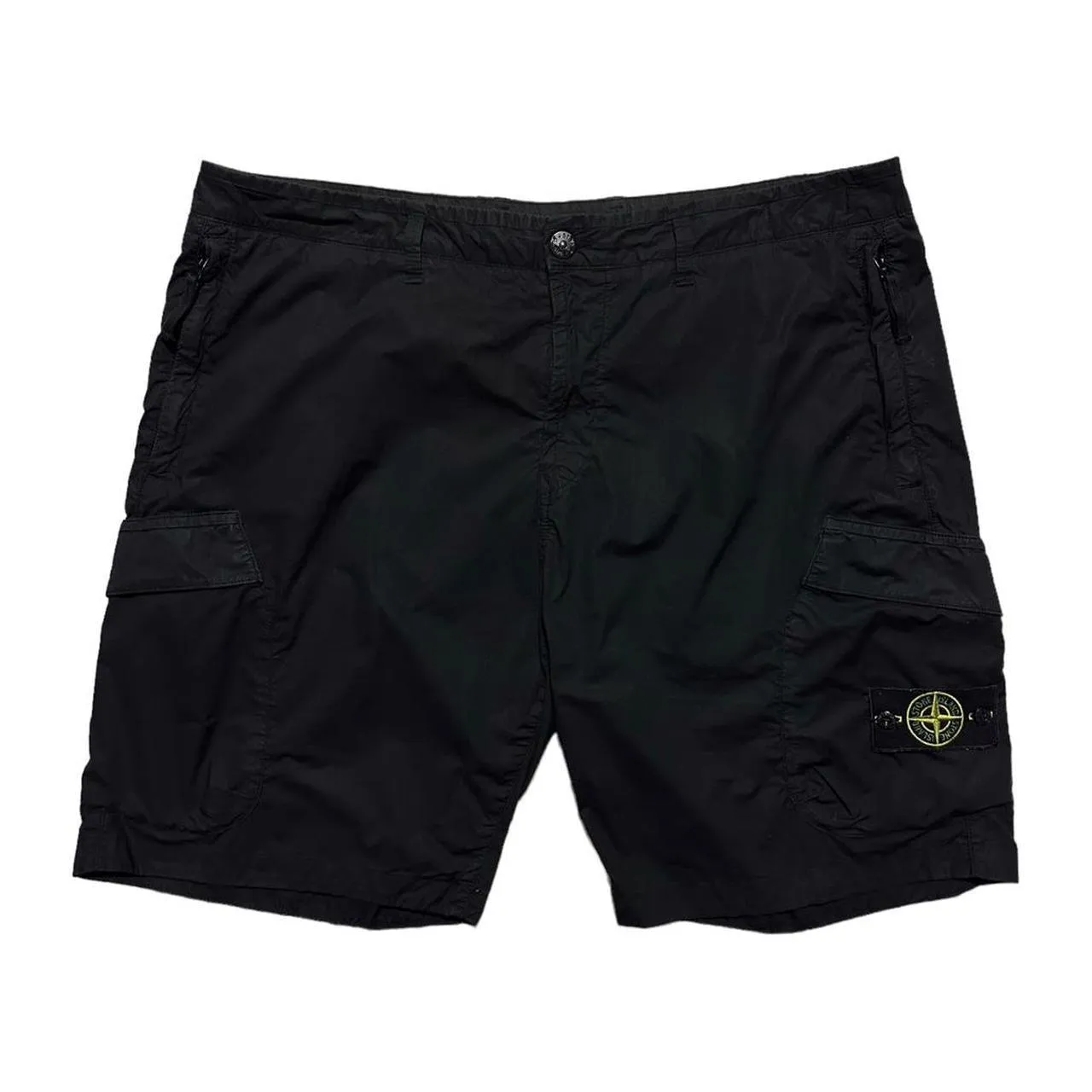 Stone Island Black Combat Cargo Shorts