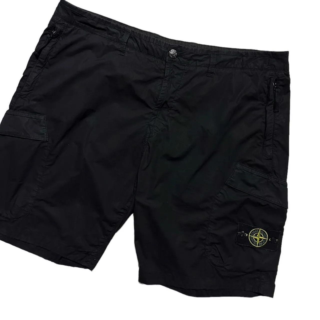 Stone Island Black Combat Cargo Shorts