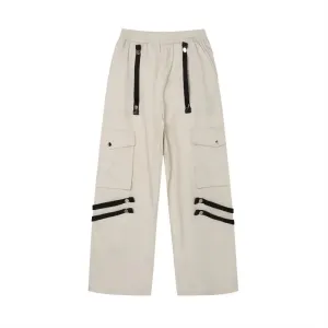 Striped Ribbon Cargo Pants
