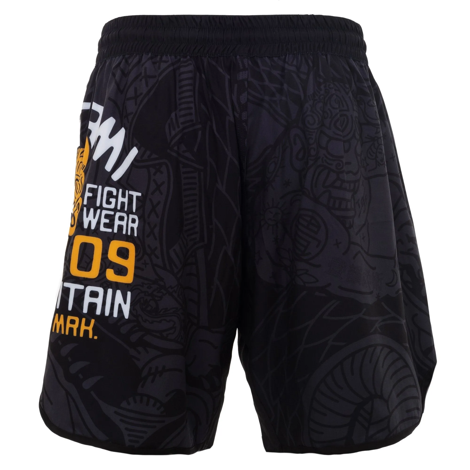 Tatami “Serpent” Shorts - Black/Orange