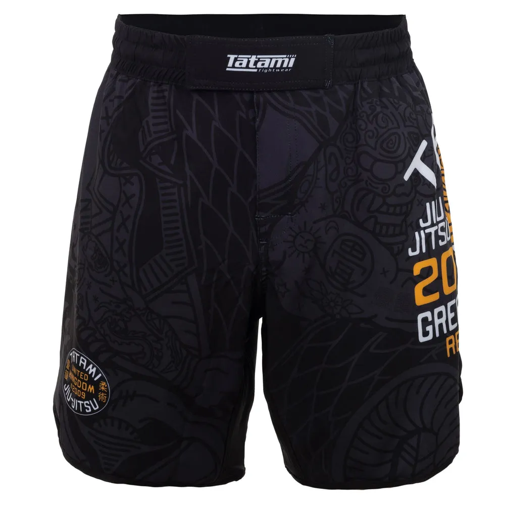 Tatami “Serpent” Shorts - Black/Orange
