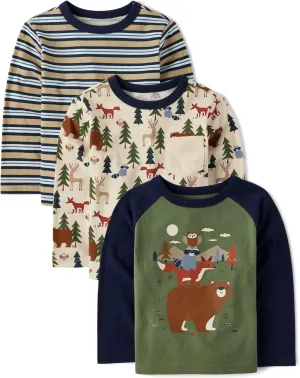 The Children's Place Baby Boys' Long Sleeve Everday Casual Knit Shirt
