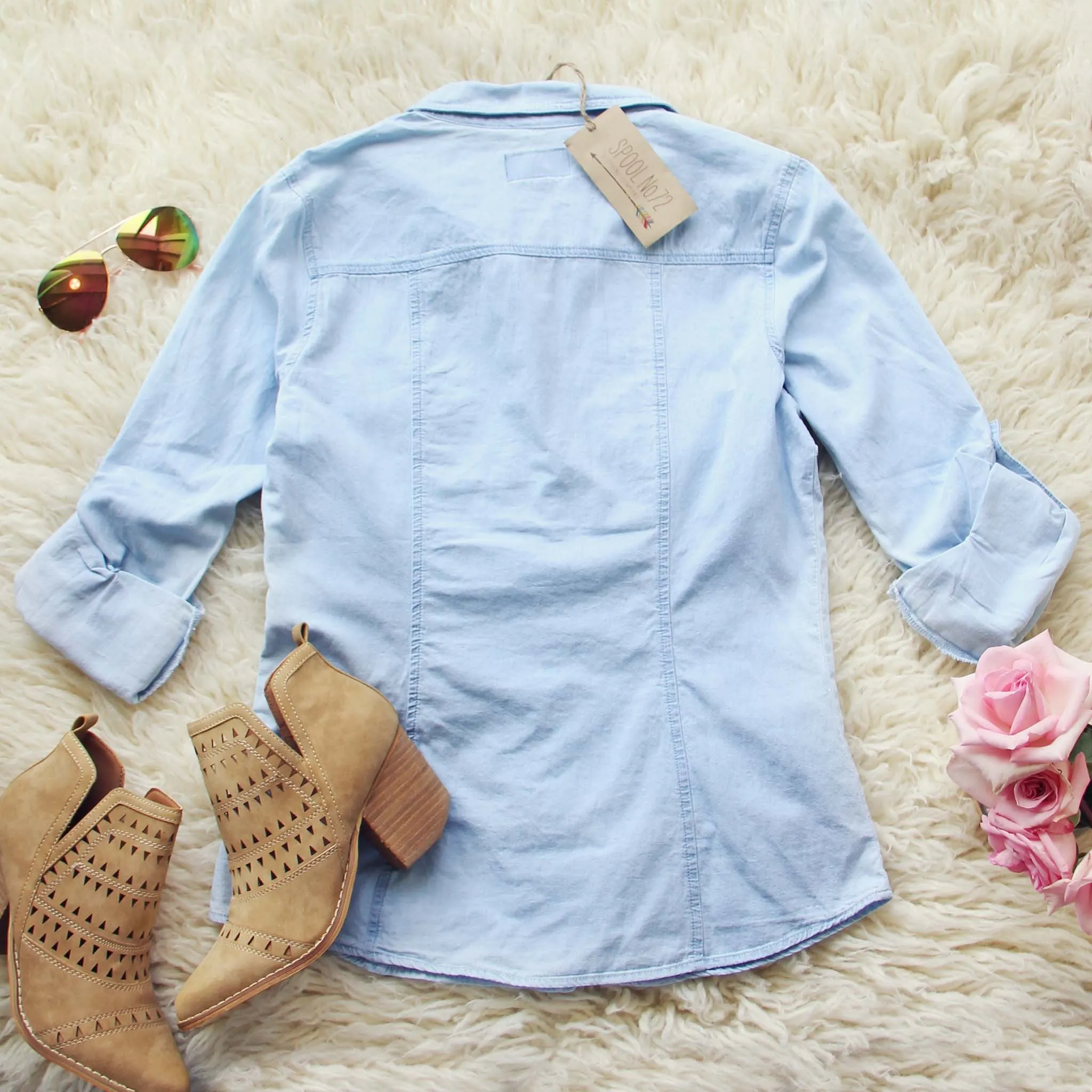 Thunder Rose Chambray Top