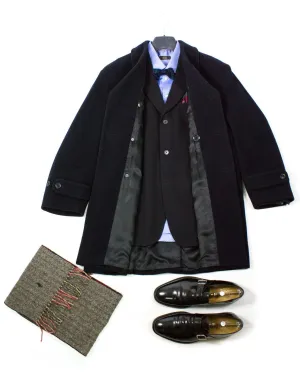 TIGER OF SWEDEN Cashmere-Wool Double Breasted Navy Coat, US 42
