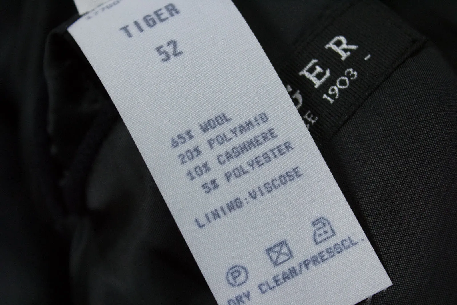 TIGER OF SWEDEN Cashmere-Wool Double Breasted Navy Coat, US 42
