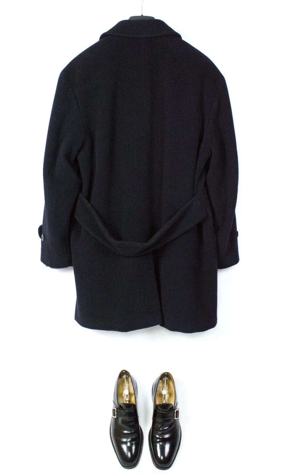 TIGER OF SWEDEN Cashmere-Wool Double Breasted Navy Coat, US 42