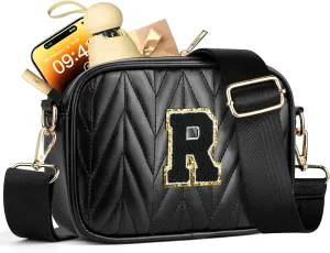 TOPEAST Small Leather Crossbody Bags for Women - Travel Essentials, Christmas Birthday Gifts Quilted Purses Shoulder Handbag