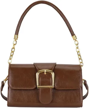 Trendy Shoulder Tote Bag for Women Vintage PU Leather Crossbody Bag Handbag Clutch Casual Purse Top Handle Handbag Satchel