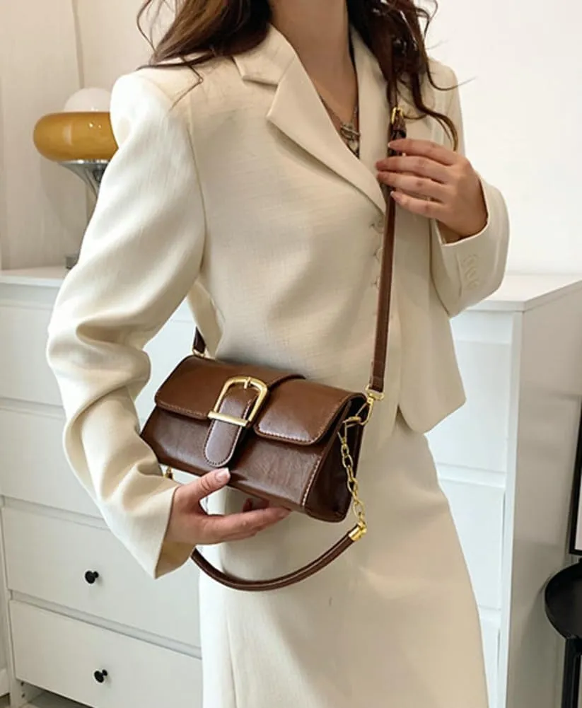 Trendy Shoulder Tote Bag for Women Vintage PU Leather Crossbody Bag Handbag Clutch Casual Purse Top Handle Handbag Satchel