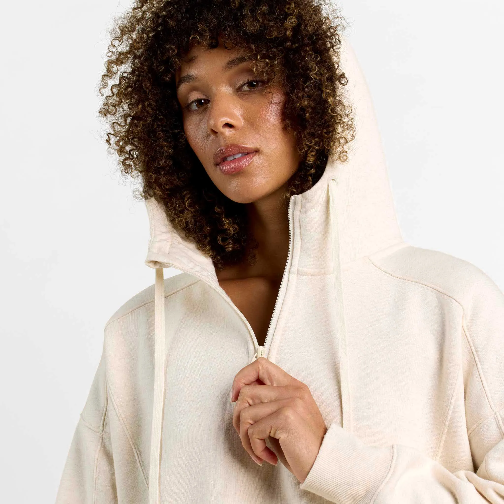 Vintage Fleece Downtime Quarter-Zip | Heather Bone