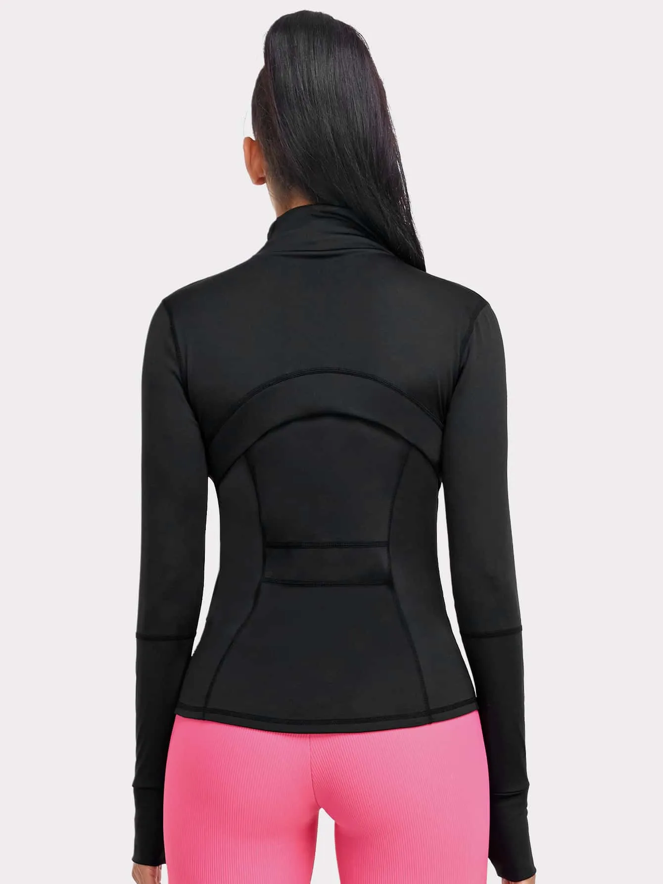 VUTRU Women's Sports Jacket With Double Pockets, Zip Pockets, Anti-lost Band And Thumb Holes