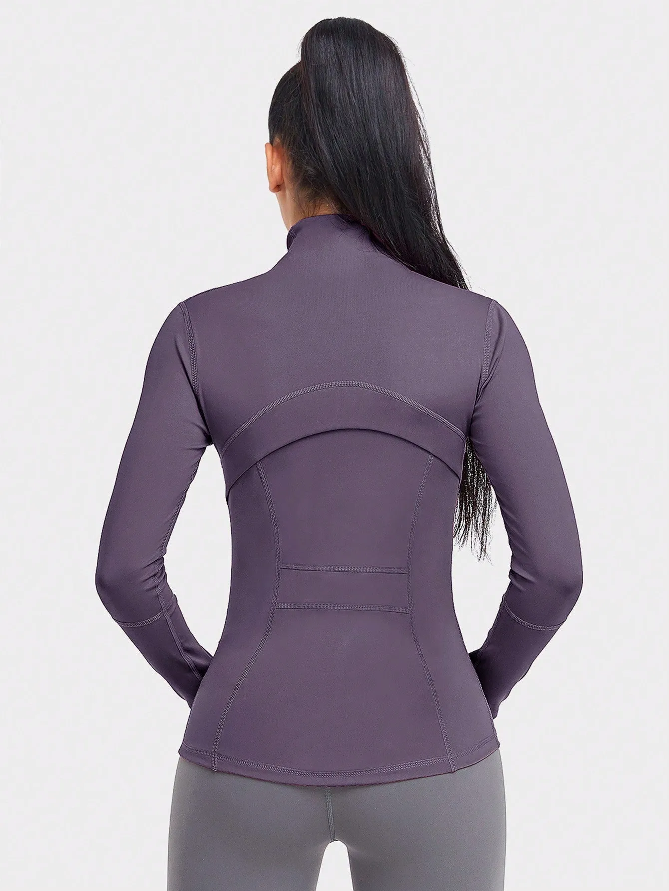 VUTRU Women's Sports Jacket With Double Pockets, Zip Pockets, Anti-lost Band And Thumb Holes