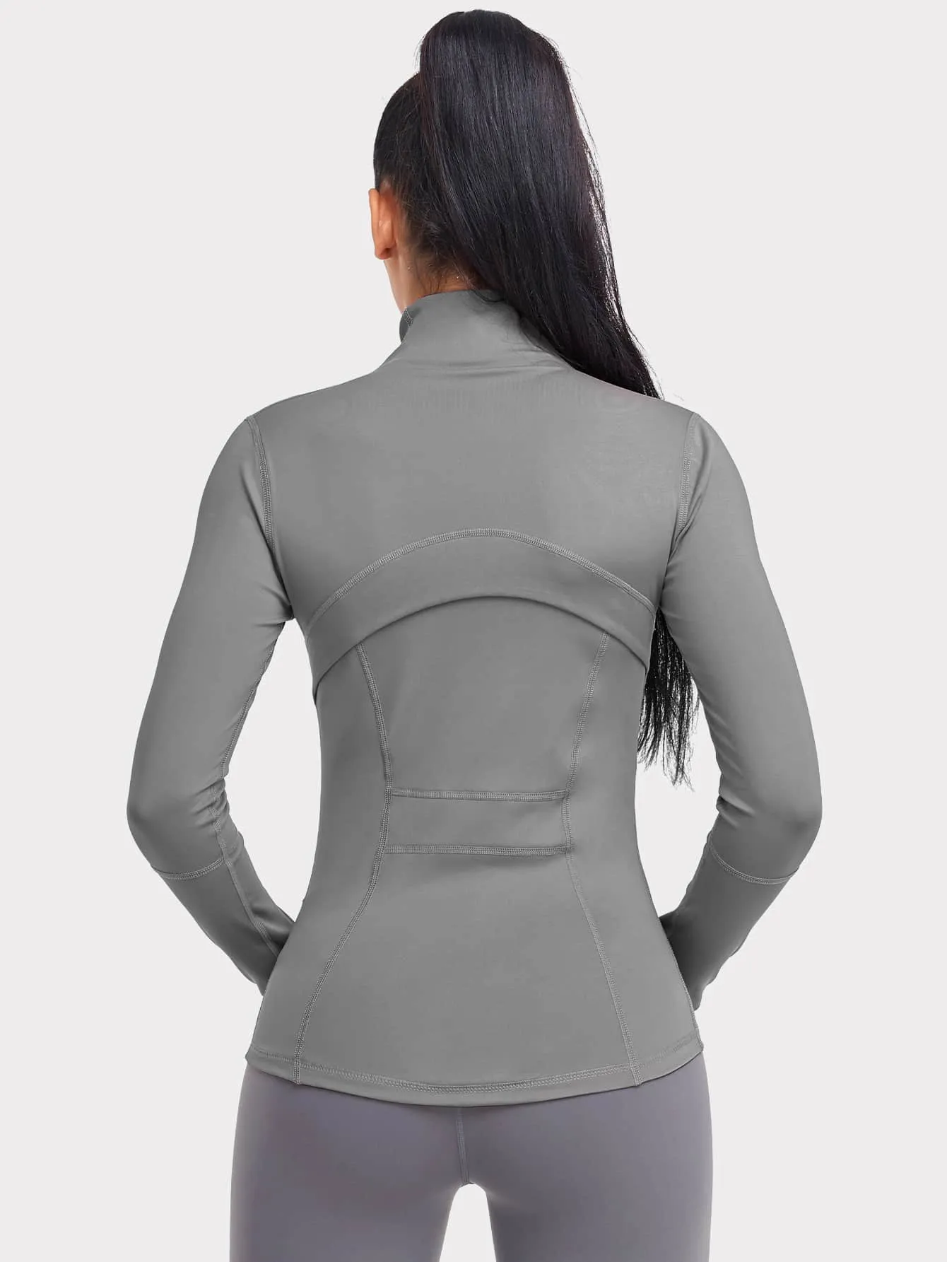VUTRU Women's Sports Jacket With Double Pockets, Zip Pockets, Anti-lost Band And Thumb Holes