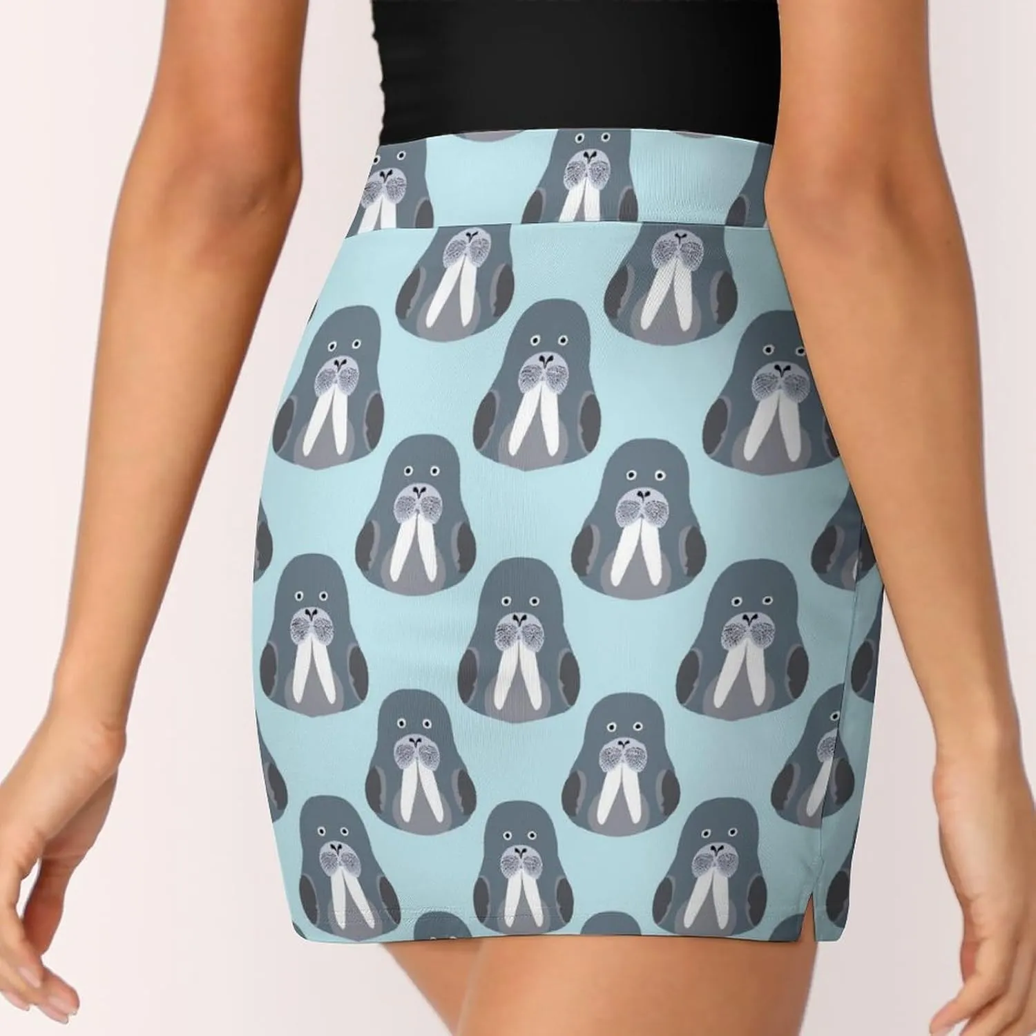 Walrus Chibi Women's Skort Athletic Skirt Golf Skorts A-line Skirts with Built-in Shorts Pockets